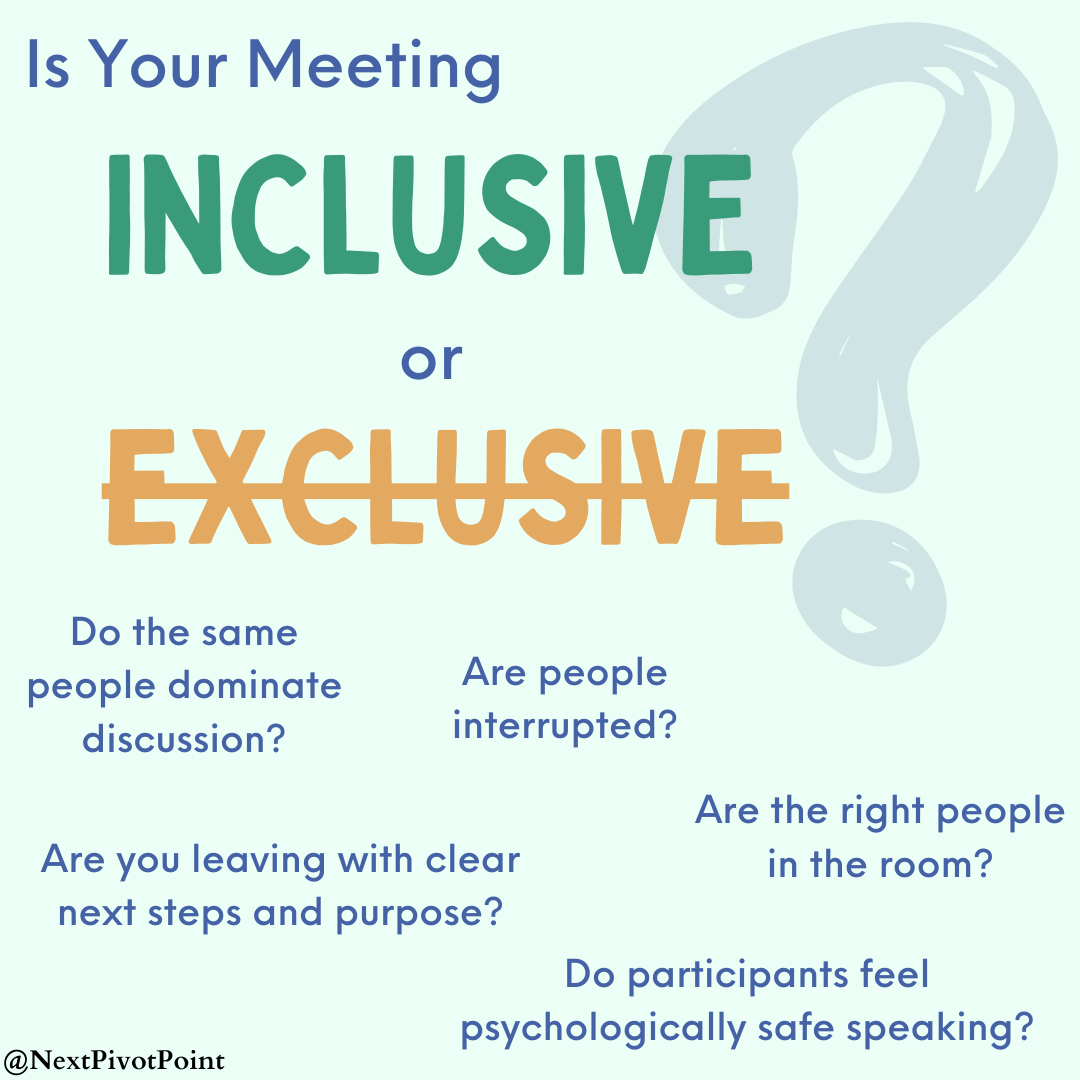 Make Meetings More Productive and inclusive