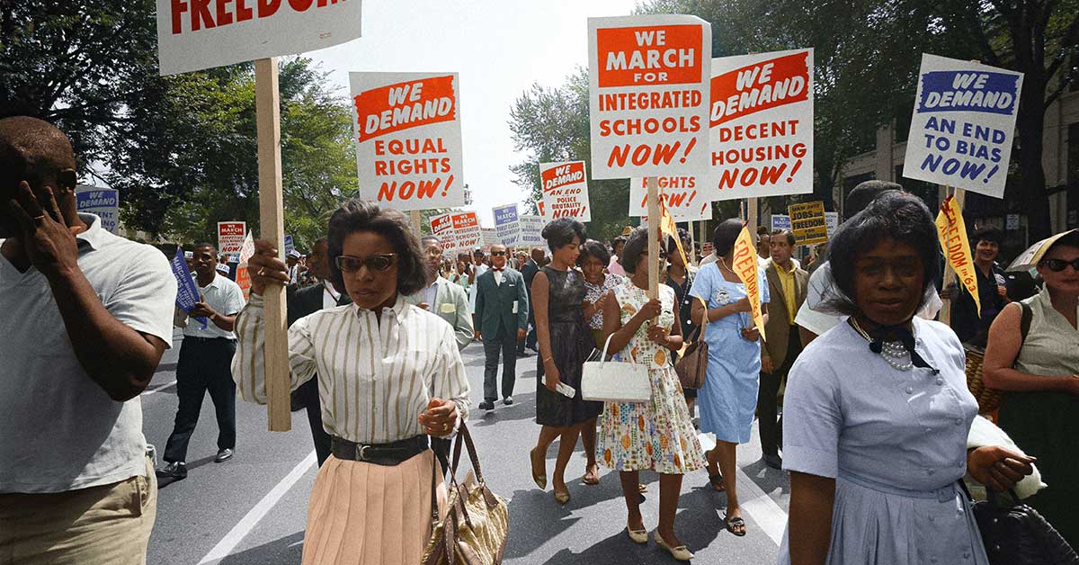 Black History Month Marching For Rights